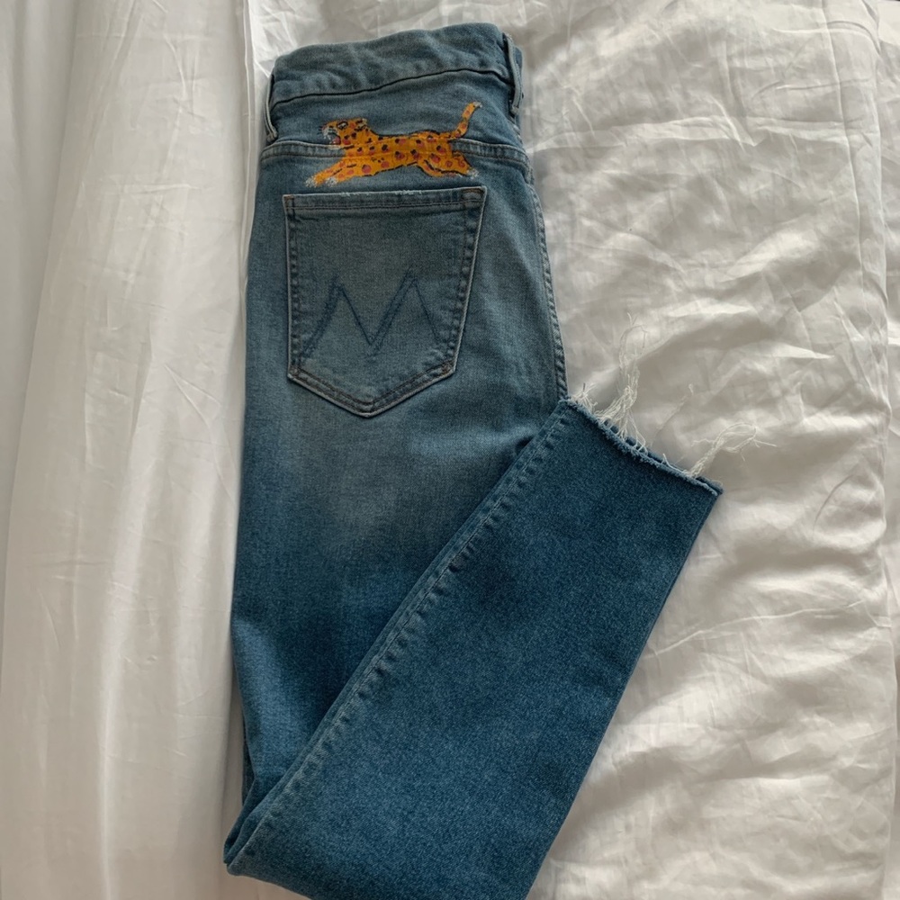 MOTHER denim - High Waisted Looker Ankle Fray